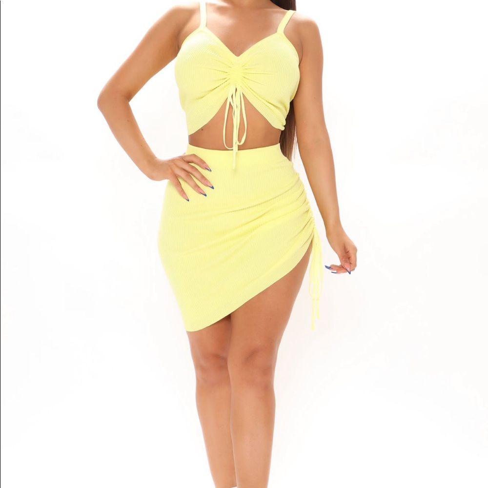 Mad For Your Love Skirt Set Yellow